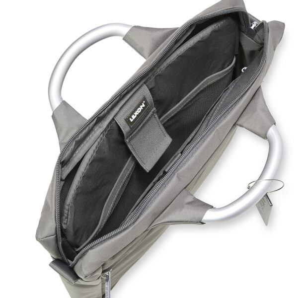 Document Bag + Laptop Charcol Caqui