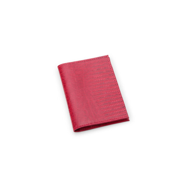 Carteira Porta Cartões Lezard Vermelho